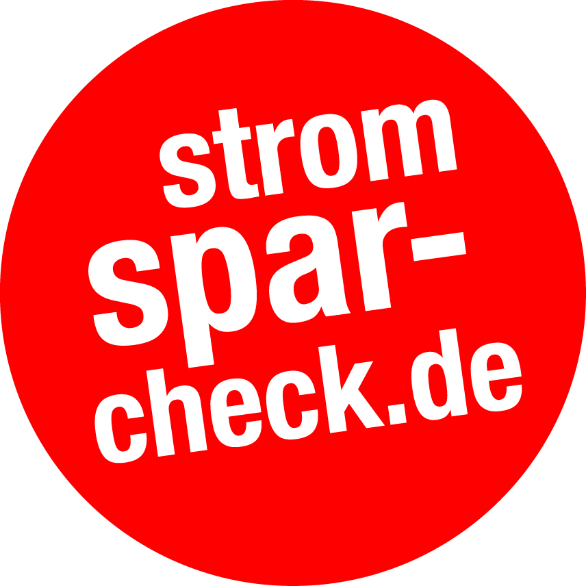 Logo Stromspar-Check, roter Kreis.